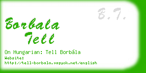 borbala tell business card