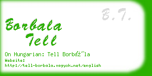 borbala tell business card